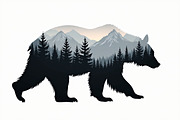 Wilderness Bear Double Exposure Set, an Illustration by musafir_fashion (Thumbnail 7 of 10)