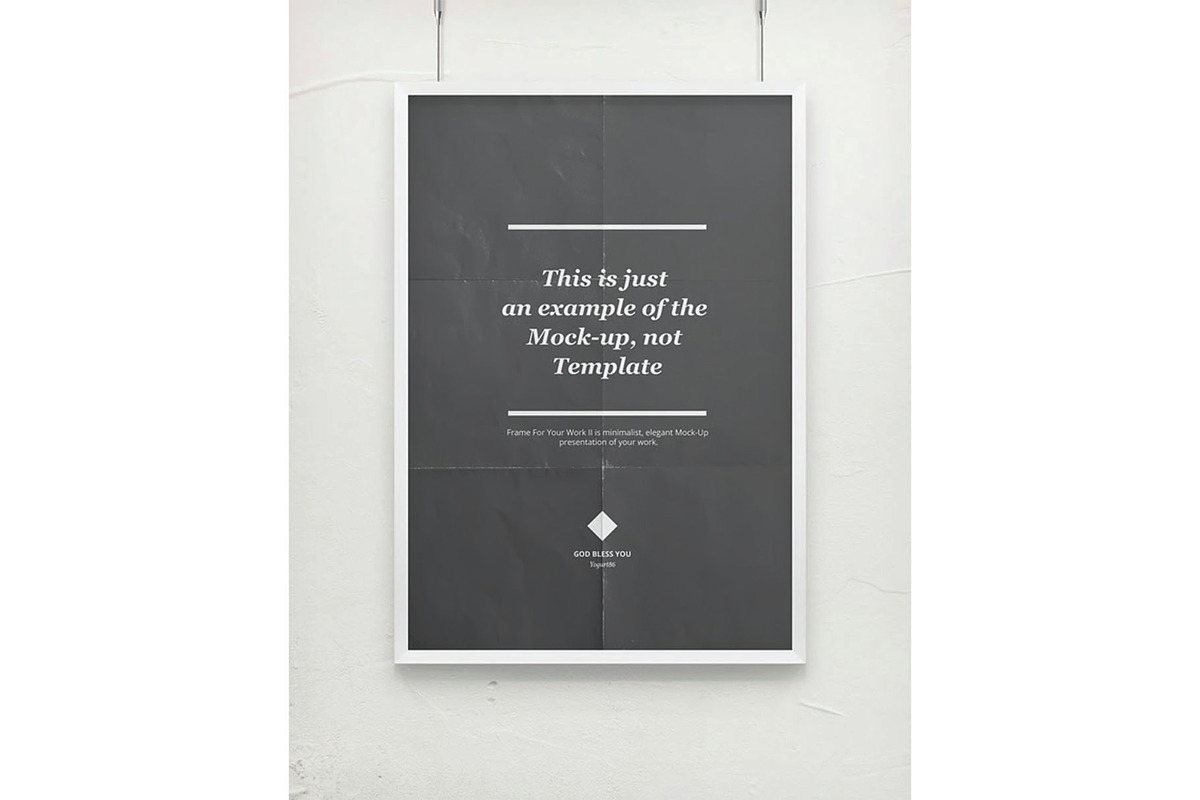 Frame For Your Work Mockup, an Advertising Mockup by DesignRushMarket (Photo 8 of 14)