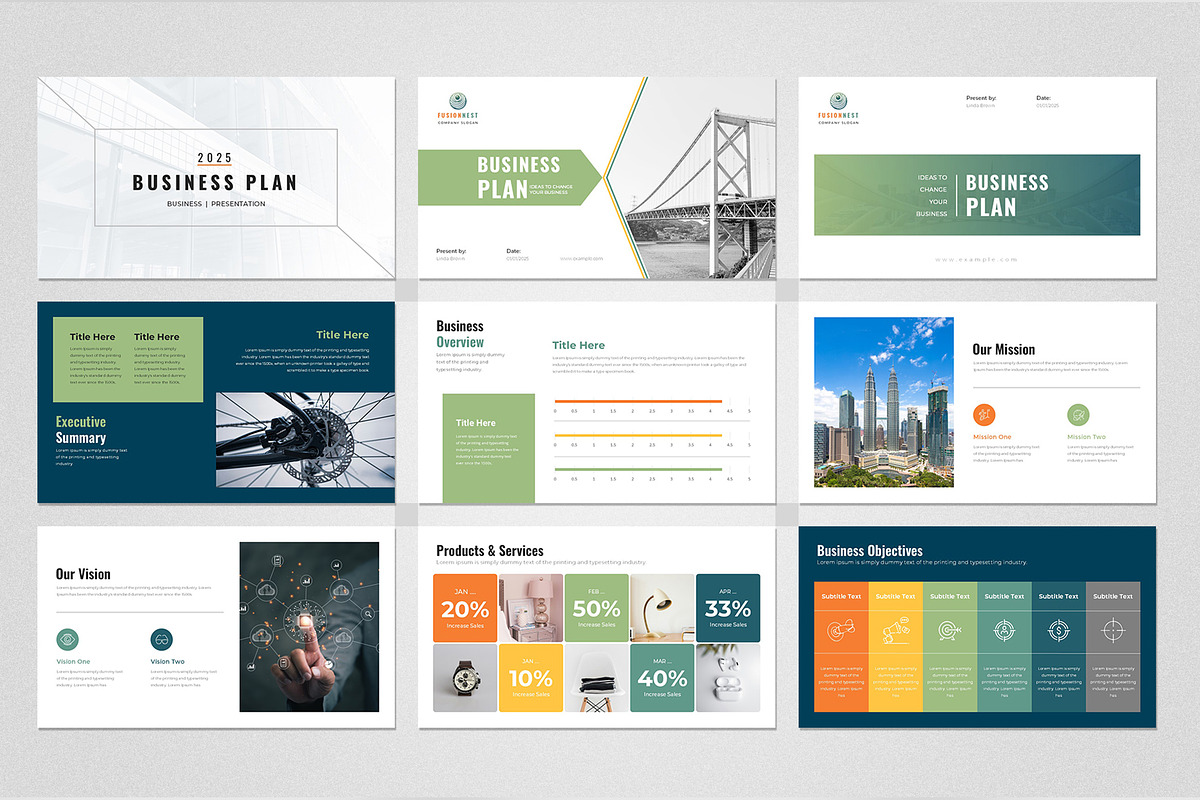 Business Plan Google Slides Template, a Presentation Template by Design Vault (Photo 2 of 7)