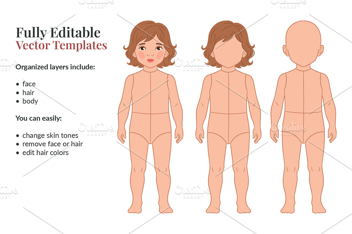 Toddler Fashion Croquis Bundle, a Person Illustration by Shorena Fashion Draws (Photo 5 of 13)