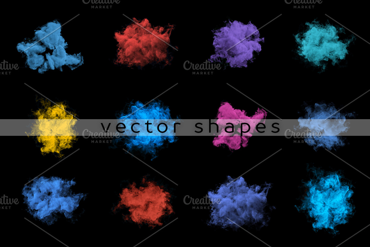 Vector smoky shapes, an Illustration by Julvil