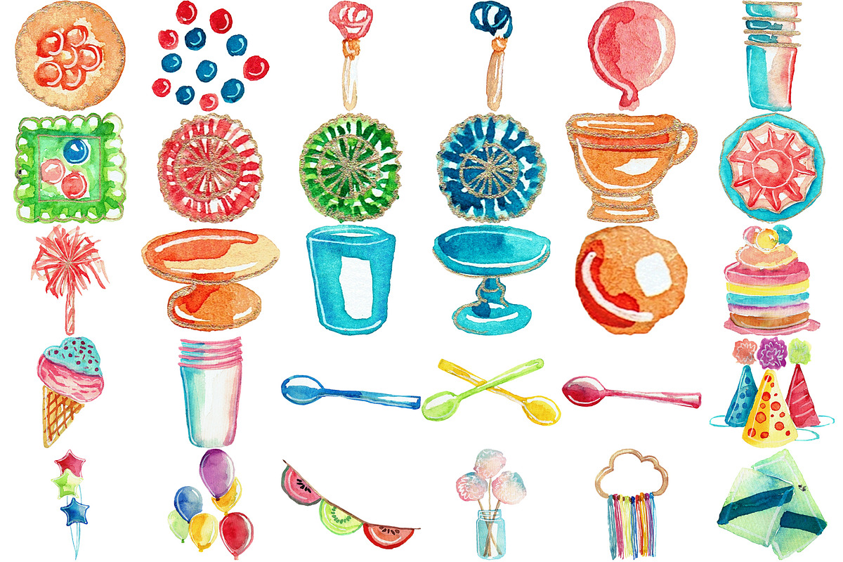 175 Super Bundle: Vintage Birthday, an Education Illustration by LilyBoo Clipart (Photo 5 of 7)