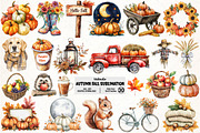Autumn Fall Sublimation Clipart, an Illustration by Pixels.Craft (Thumbnail 1 of 6)