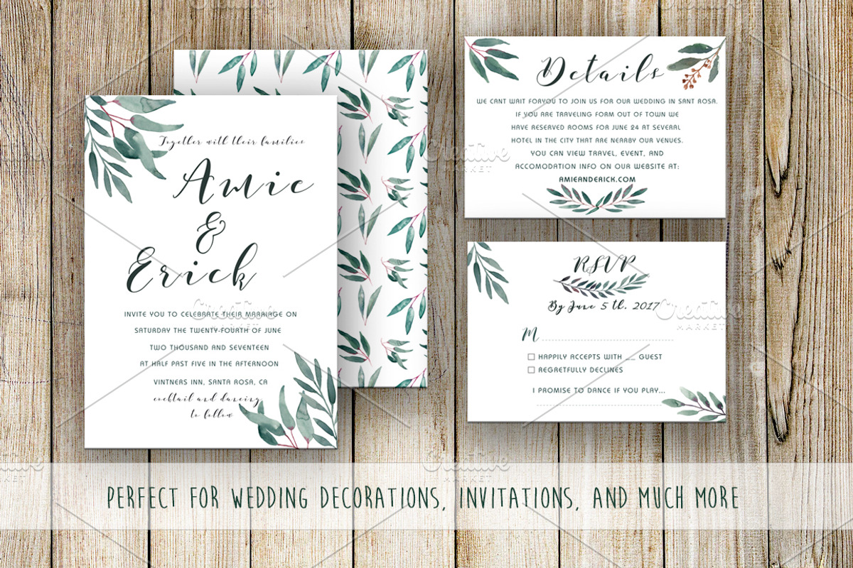 Elegant Watercolor Eucalyptus Leaves, a Texture Illustration by MaraquelaStudio (Photo 7 of 9)