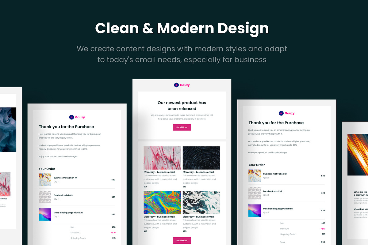 20 Uniq Email Template for Bussiness, an Email Template by Minialis (Photo 2 of 5)