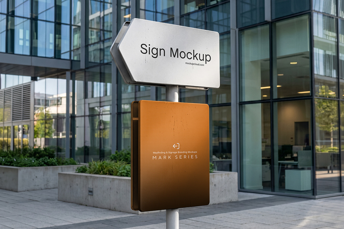 Wayfinding & Signage Mockups, an Advertising Mockup by Mockup Cloud (Photo 15 of 19)