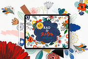 Rad & Retro Floral Stamps, a Brush Add-On by OkayAnnie Designs (Thumbnail 1 of 11)