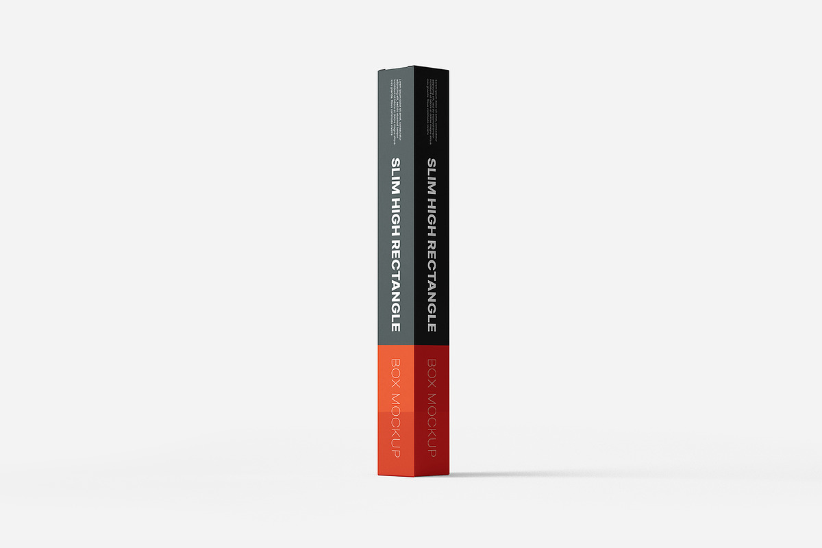 Slim High Rectangle Box Mockups, a Packaging Mockup by Illusiongraphic (Photo 11 of 19)