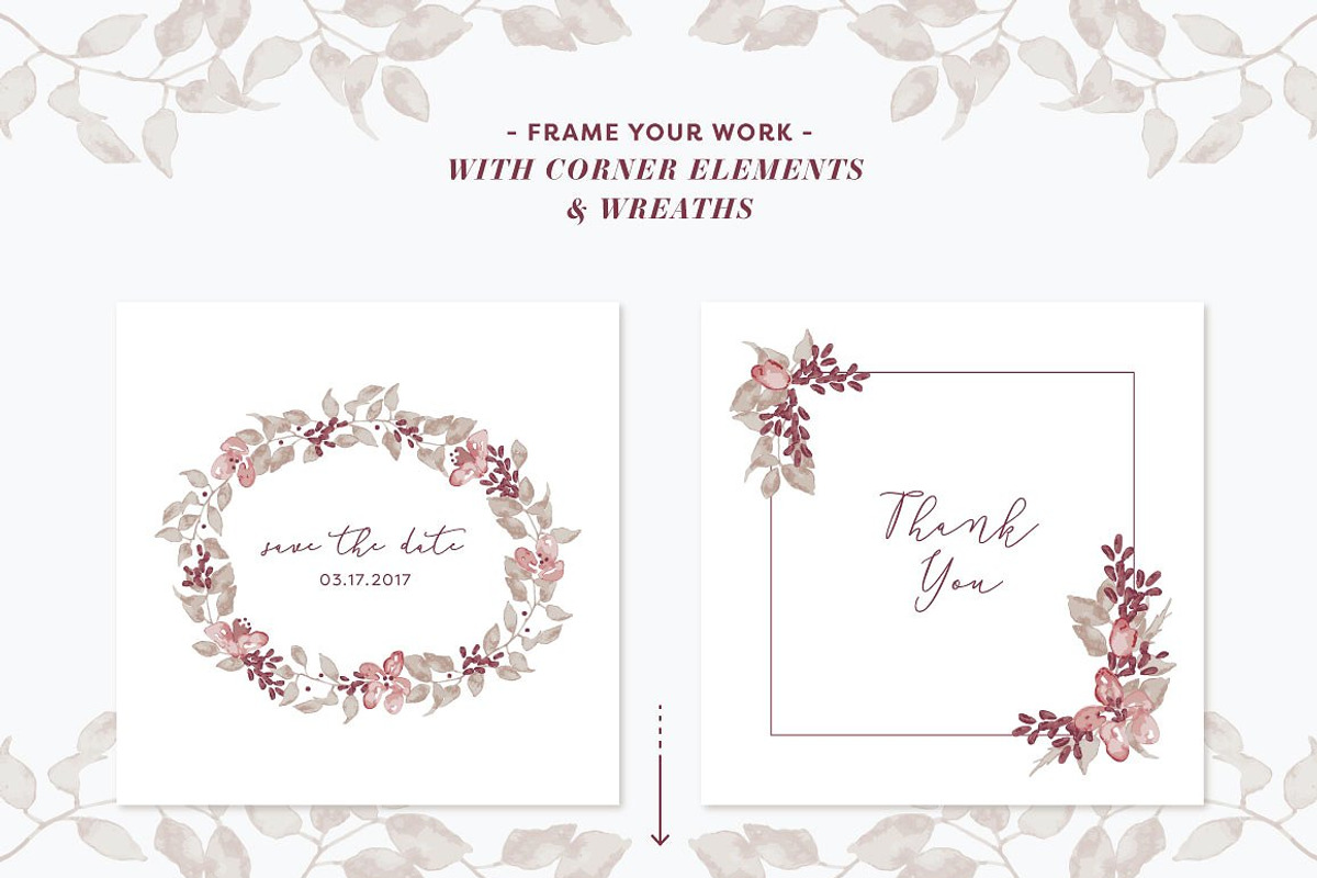 Winter Rose Watercolor Collection, a Seasonal Illustration by Laurel Autumn (Photo 4 of 5)