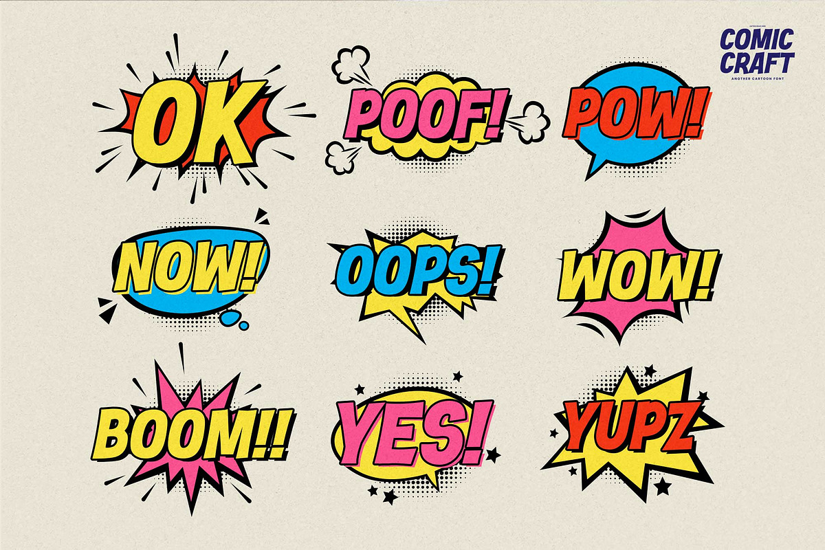 Comic Craft – Another Cartoon Font, a Sans Serif Font by Gassstype (Photo 8 of 8)