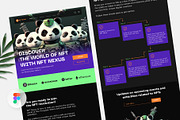 NFT Nexus - Rare NFT Landing Page, a Landing Page Template by Panen Creative (Thumbnail 1 of 3)