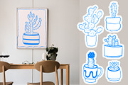 Cactus & Succulent lineart, a Decorative Illustration by Carpet Tapete Pretzel (Thumbnail 3 of 7)
