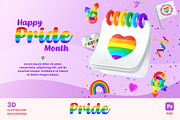 Pride Month Flyer Background, a Background Graphic by TandemStock (Thumbnail 1 of 3)
