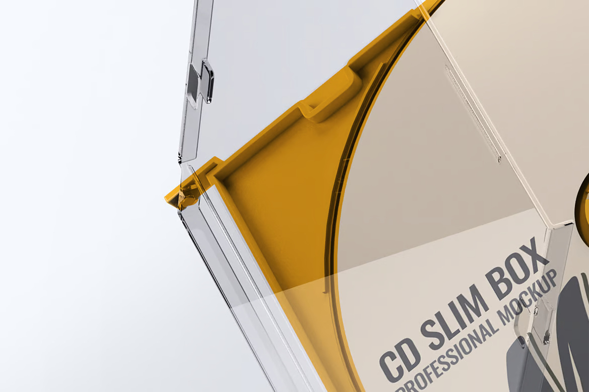 CD Slim Box Mock-Up, a Product Mockup by DesignRushMarket (Photo 3 of 7)
