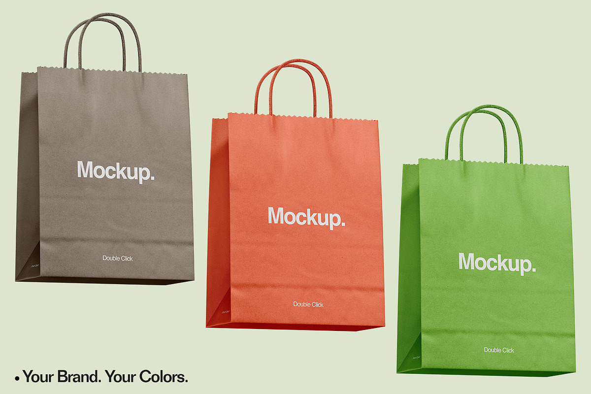 Kraft Paper Shopping Bag Mockup, a Packaging Mockup by Ram Studio LLC (Photo 15 of 16)