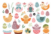 Easter chicken clipart, an Animal Illustration by JulzaArt (Thumbnail 2 of 6)
