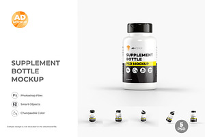 Supplement Bottle Mockup – 05 PSD