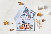 Happy Halloween card with envelope, an Invitation Template by Artmanata (Thumbnail 4 of 5)