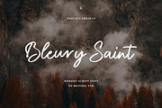 Bleury Saint Modern Script Font, a Script Font by Heinzel Std (Thumbnail 1 of 14)