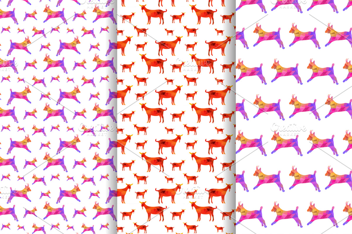 Goat Patterns (New Year 2015 symbol) preview 3