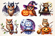 Halloween Owl Sublimation Clipart, an Illustration by Dream Creation (Thumbnail 5 of 6)