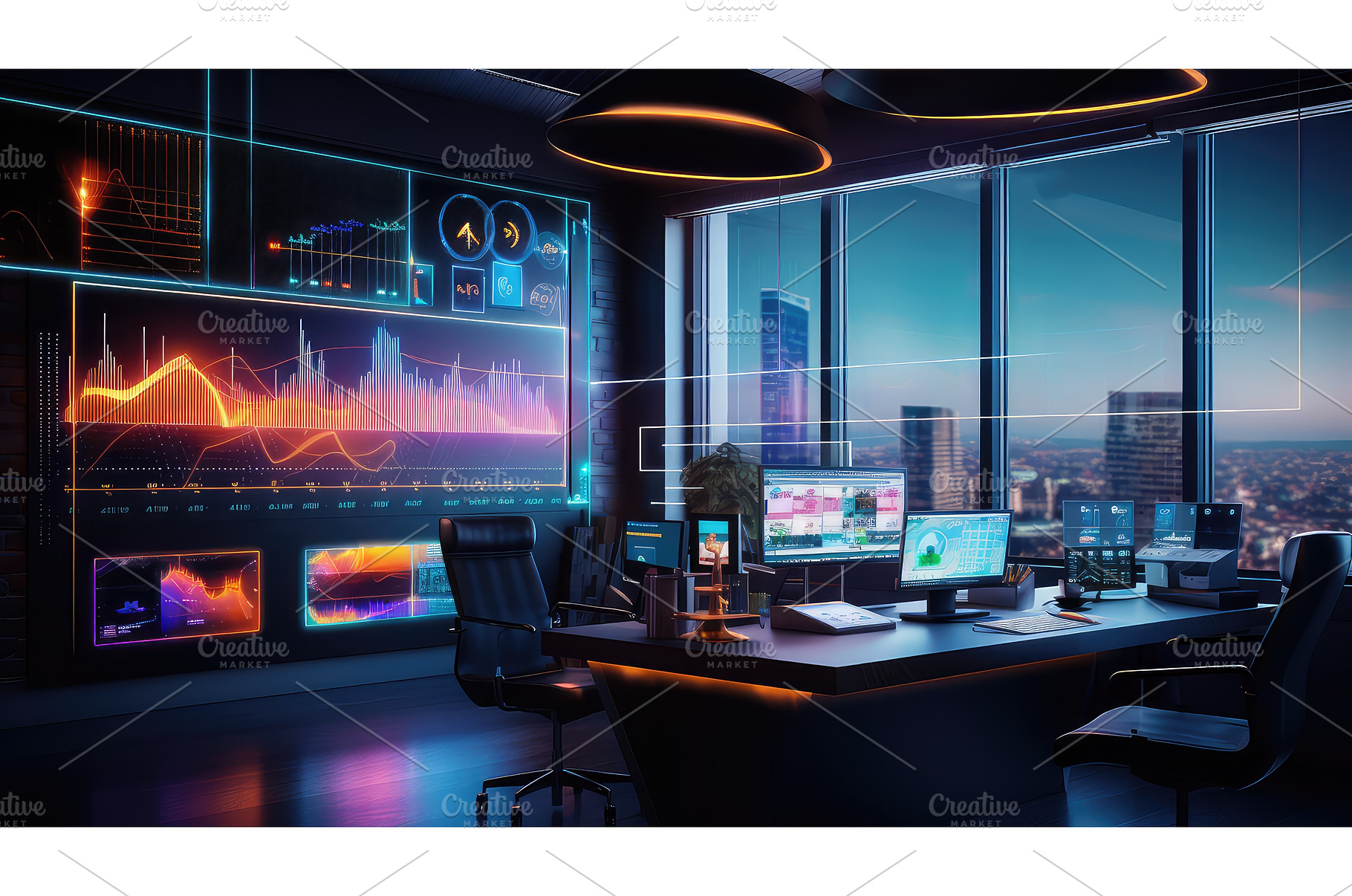 design graphic office background ai, a Technology Photo by pikepicture