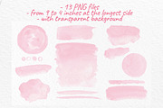 Pink watercolor stain, a Texture Graphic by SweetRenieDesigns (Thumbnail 2 of 3)