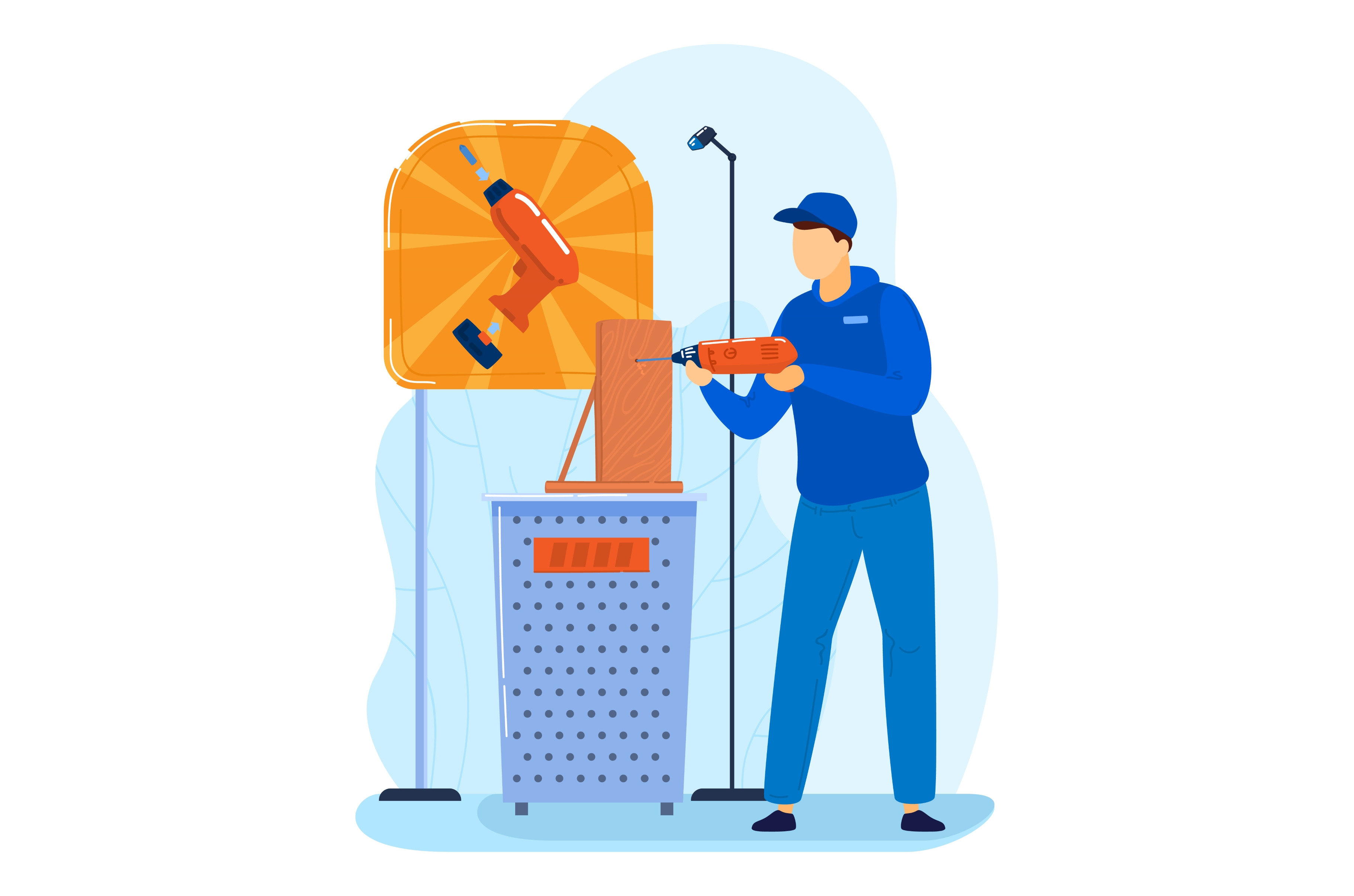 Exhibition screwdriver, tool, an Object Illustration by seahorsevector