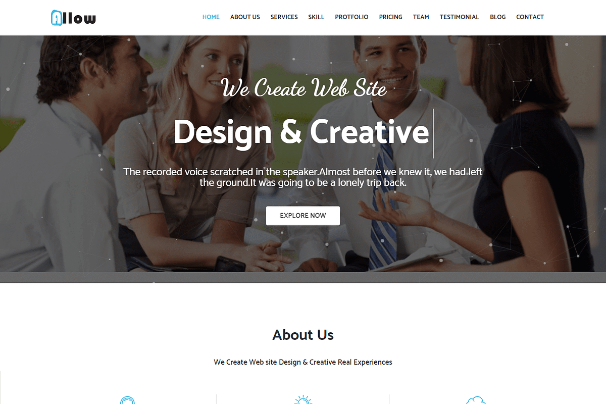 Allow One Page HTML5 Template, a HTML Template by CreativeGigs (Photo 3 of 4)