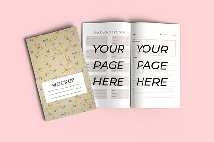 Open & Closed Pocket Planner Mockup, a Books & Magazine Mockup by Rami's Mockups