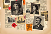 Scrapbook Collaged Photo Page, a Background Graphic by Sharon Schwalbe (Thumbnail 3 of 5)