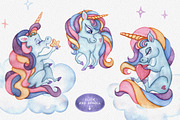 Unicorn Tale. Watercolor collection, an Animal Illustration by Warm Hearted Studio (Thumbnail 2 of 6)