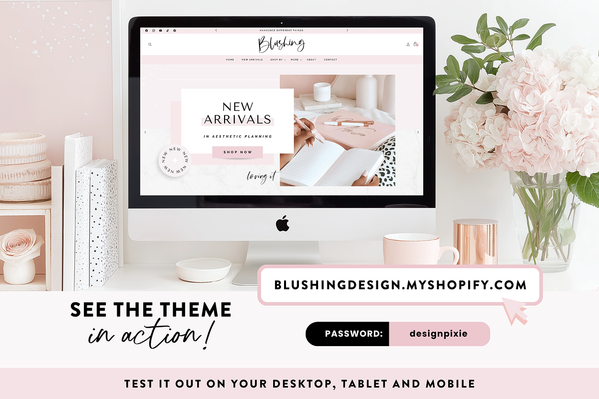 Pink Shopify Theme | Blush Marble, a Shopify Template by Design Pixie (Photo 4 of 11)