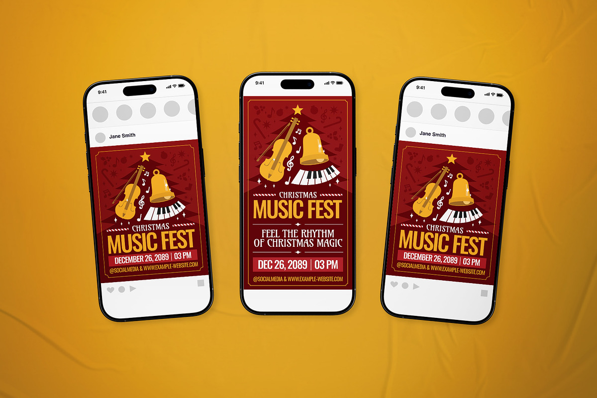 Christmas Music Festival Flyer Set, a Flyer Template by The Good Store (Photo 2 of 2)