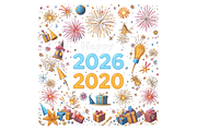 Happy New Year 2026 Celebration, a Seasonal Illustration by Creative design (Thumbnail 7 of 7)