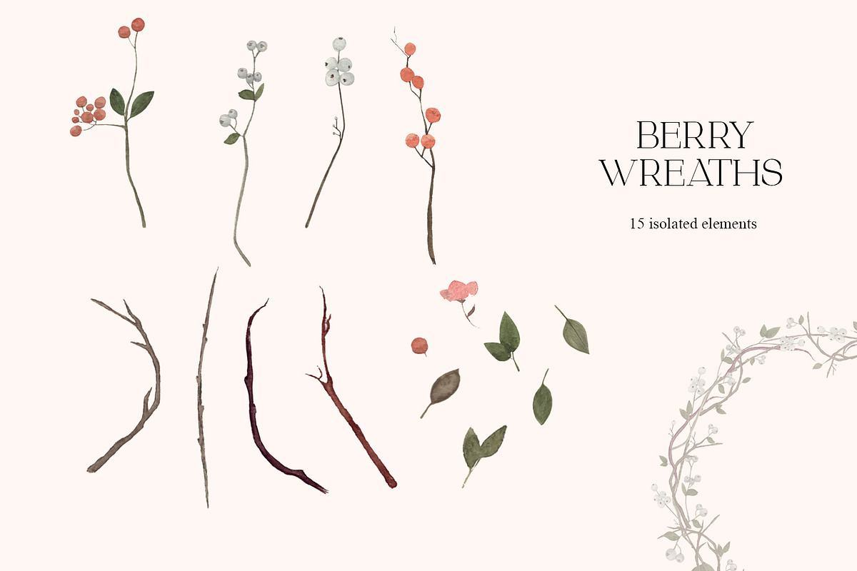 Berry Wreaths, a Decorative Illustration by Katia Serdiuk (Photo 4 of 4)