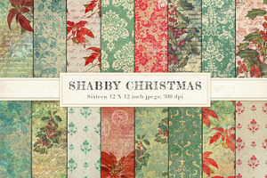 Shabby Chic Vintage Christmas Paper