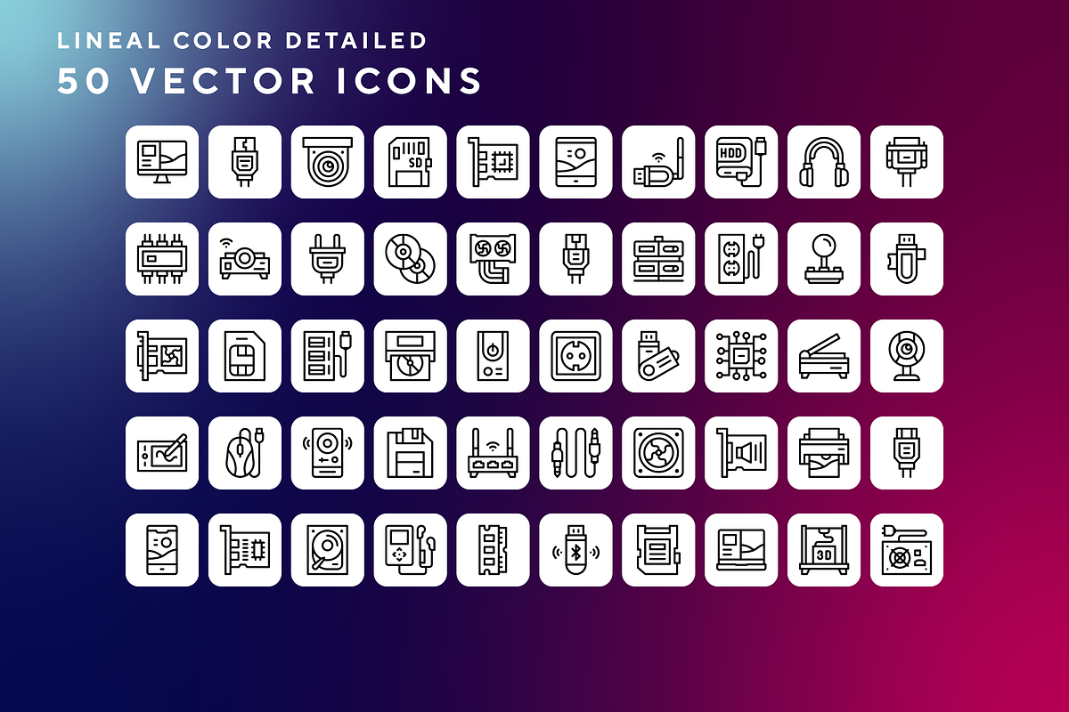 Hardware icons, an Outline Icon by Wencory (Photo 1 of 2)
