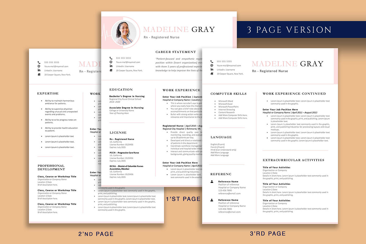 RN Resume Template Nurse, a Resume Template by VictoriousVita (Photo 4 of 8)