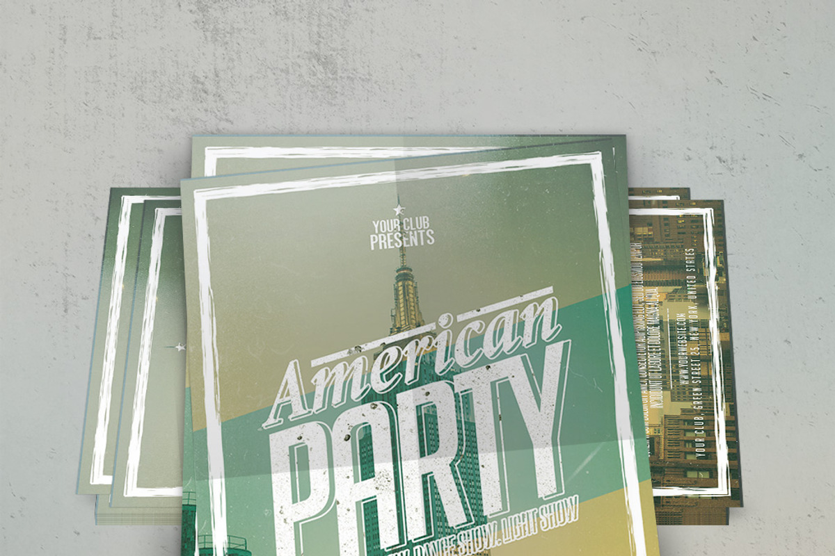 American Party Flyer Template, a Flyer Template by Graphicfy Templates (Photo 4 of 5)