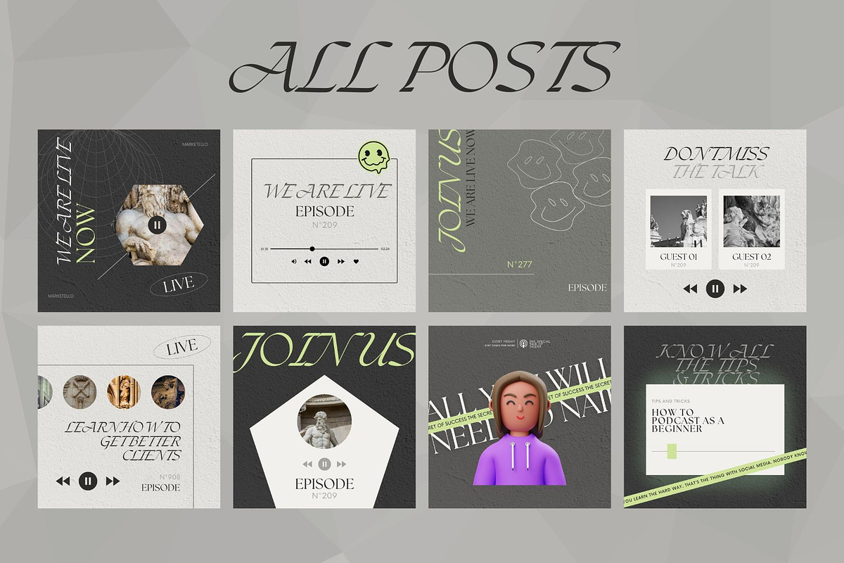Social Media Templates for Canva, a Social Media Template by Marketello Studio (Photo 4 of 7)
