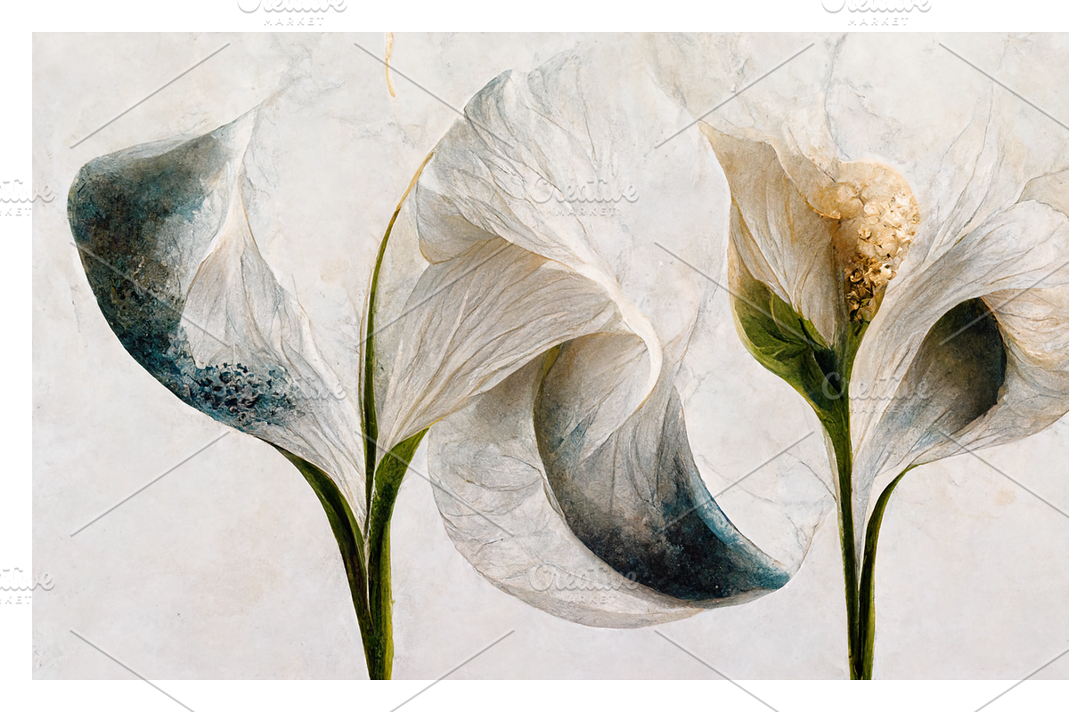 Lily Collection · Calla Lily Flowers, a Decorative Illustration by milatovar (Photo 11 of 16)
