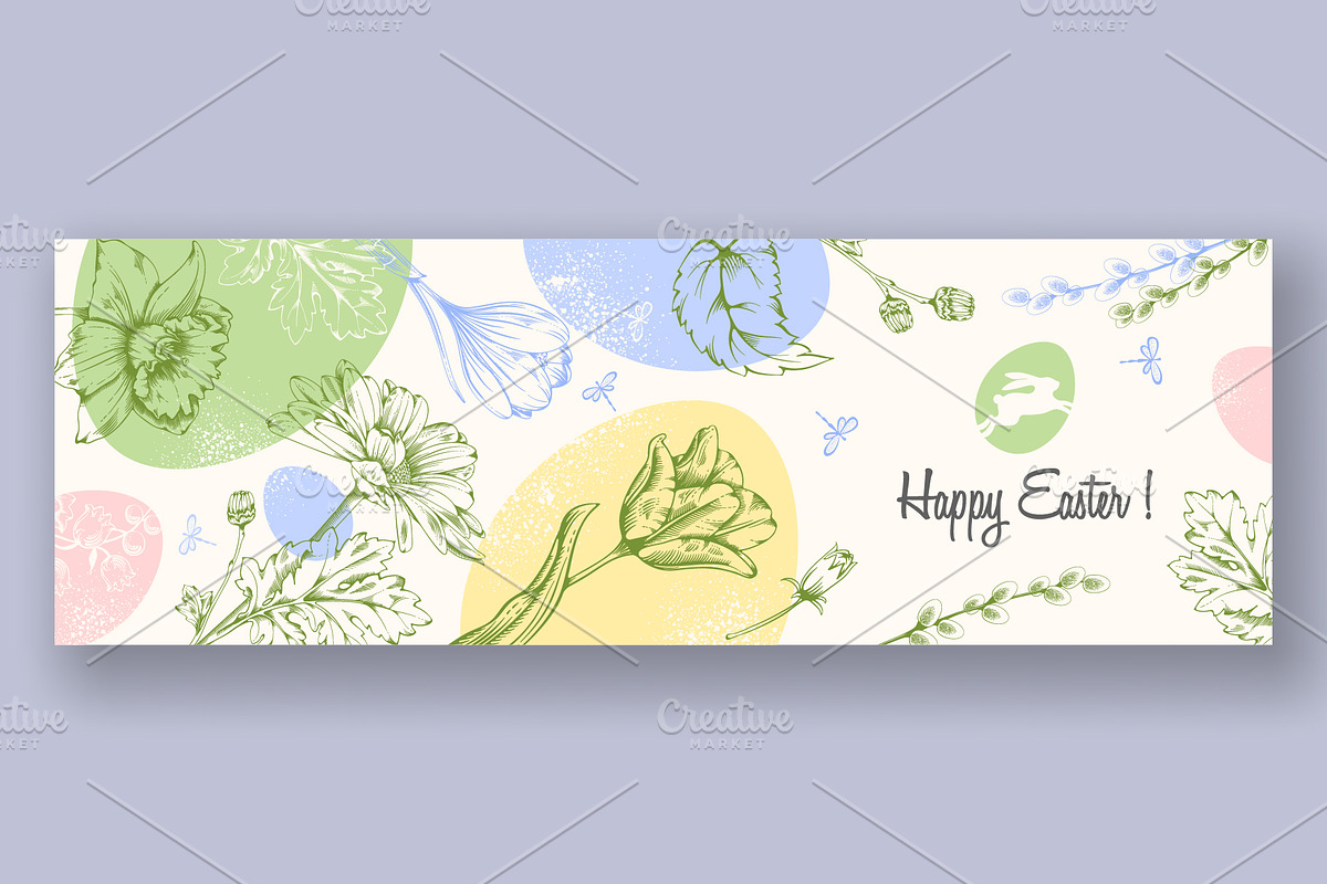 Easter Greeting Templates, a Card Template by Vector beauty (Photo 3 of 3)