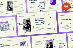 Cream Pitch Deck PPT, a Presentation Template by Aiyari Graphic