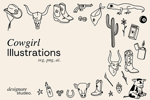 Cowgirl Illustrations