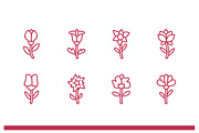 Flowers Outline Icon Pack, an Outline Icon by Tekuni (Thumbnail 11 of 12)