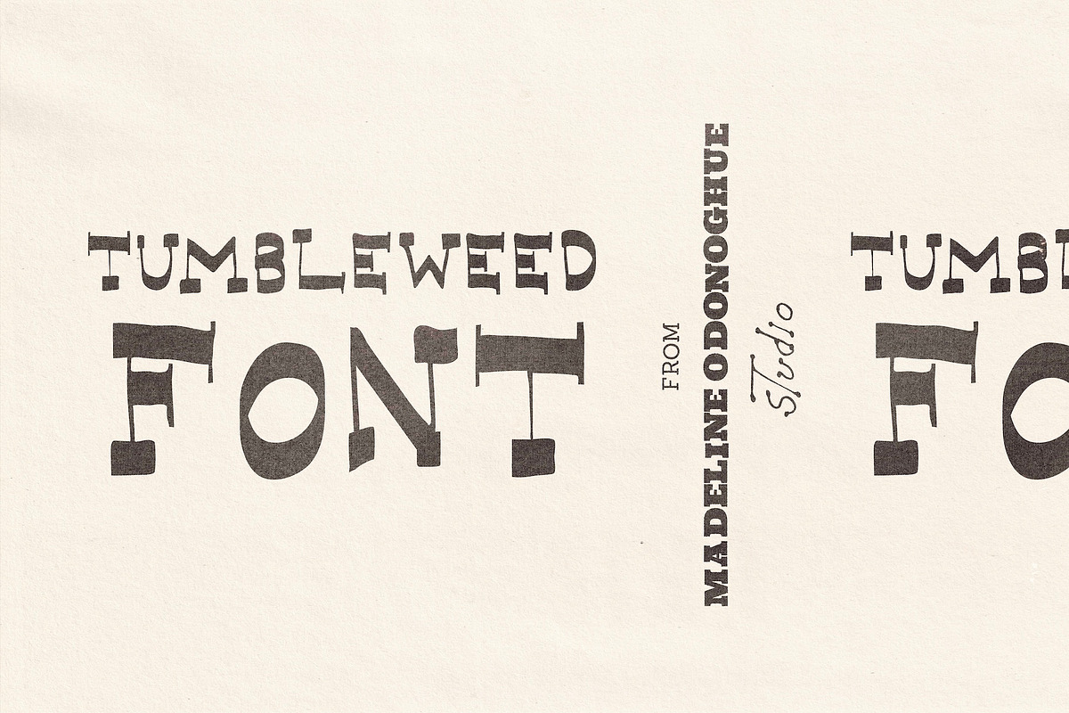 Tumbleweed Hand Drawn Western Font, a Handwritten Font by Madeline ODonoghue Design (Photo 1 of 6)