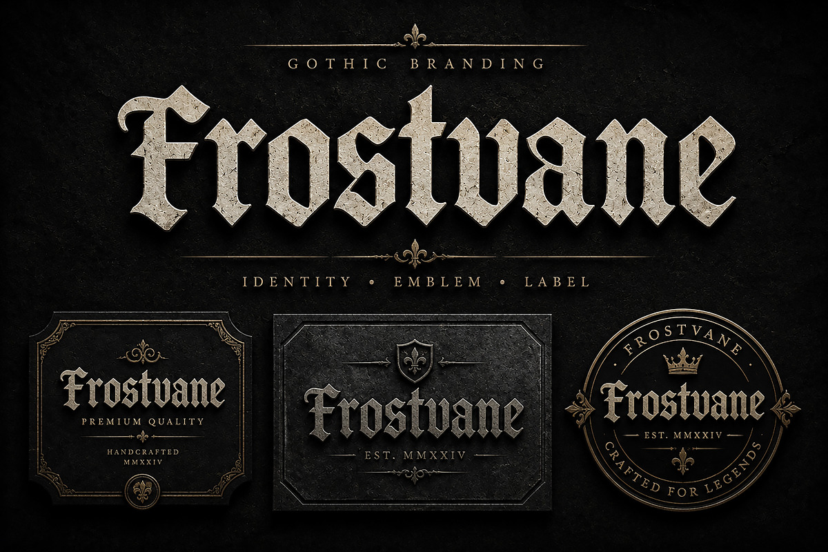 Frostvane — Bold Gothic Blackletter, a Blackletter Font by Wow Magic (Photo 4 of 5)