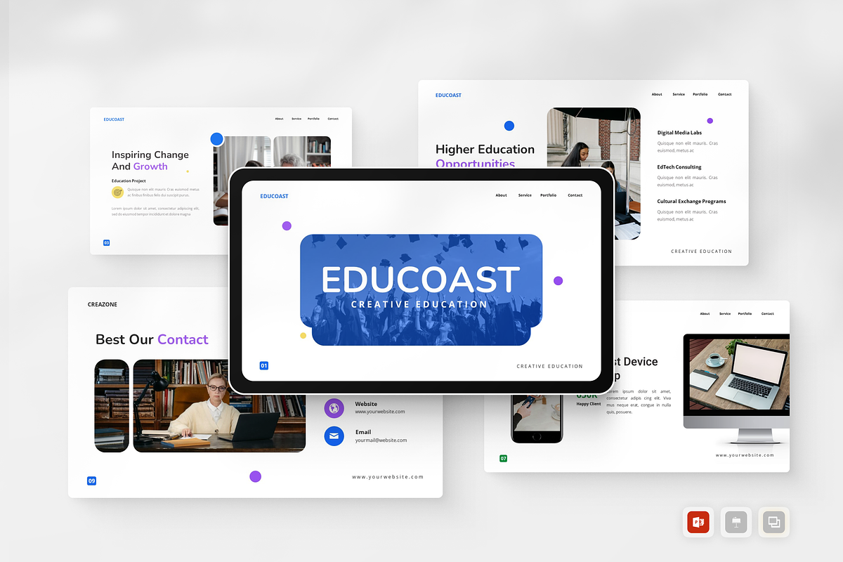 Creative Education PowerPoint, a Presentation Template by Annora Studio (Photo 1 of 5)