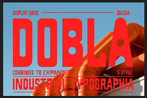 Dobla Sans | Industrial Font, a Sans Serif Font by Jolicia Type